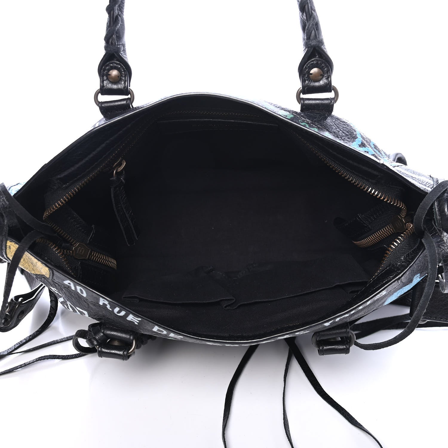 Balenciaga Agneau Graffiti All Over Classic Hardware S City Black Multicolor 4 of 4