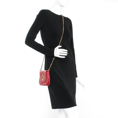 Gucci Pebbled Calfskin Small 1973 Chain Shoulder Bag Red 2 of 8