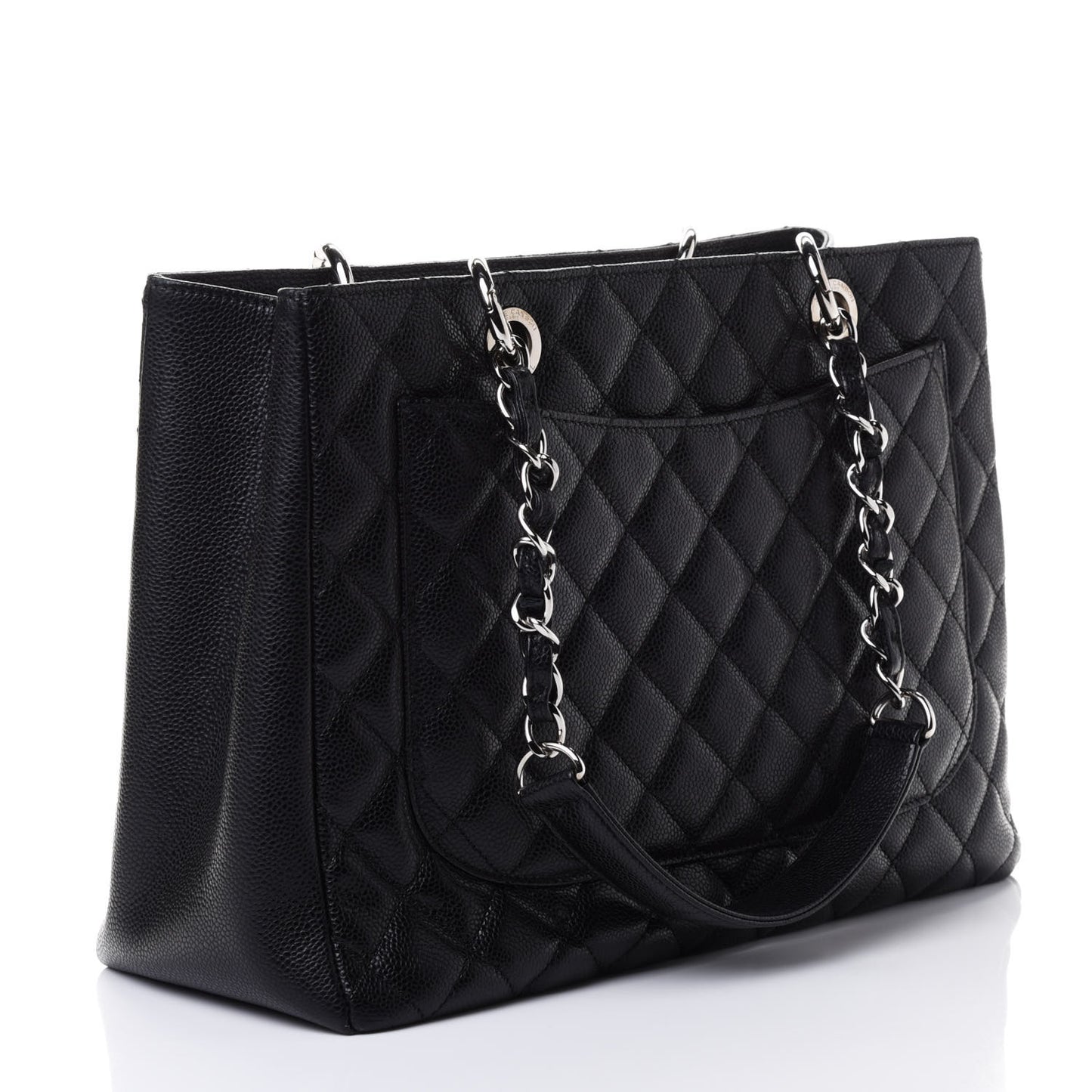 Caviar Quilted Grand Shopping Tote GST Black