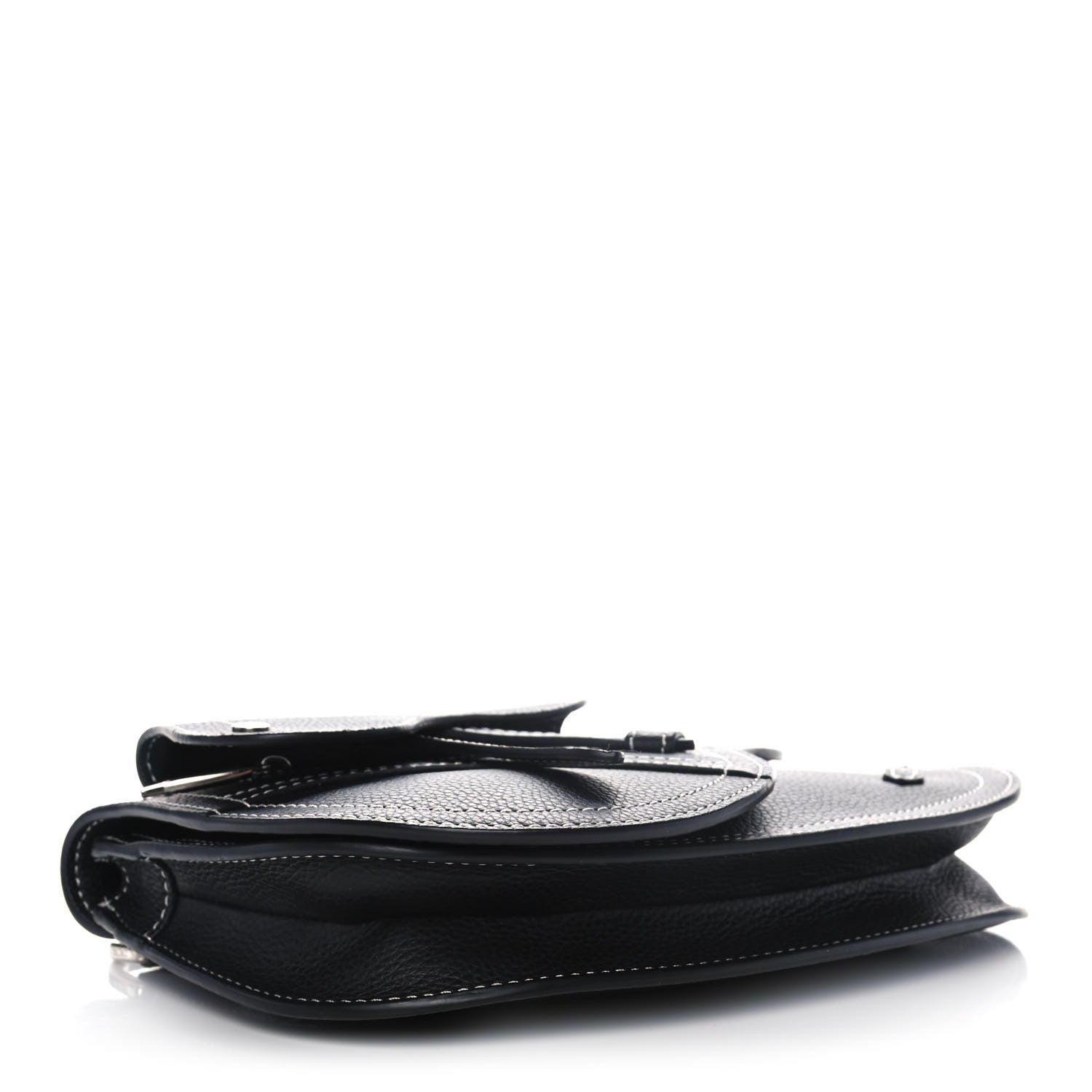 Christian Dior X KAWS Grained Calfskin Saddle Pouch Black 4 of 11