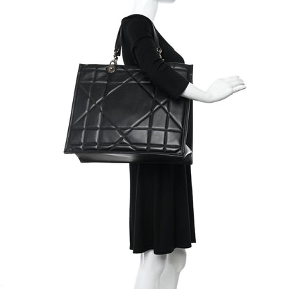 Christian Dior Calfskin Archicannage Medium Essential Tote Black 2 of 12