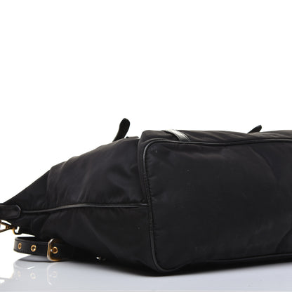 Prada Tessuto Nylon Saffiano Tote Black 7 of 8