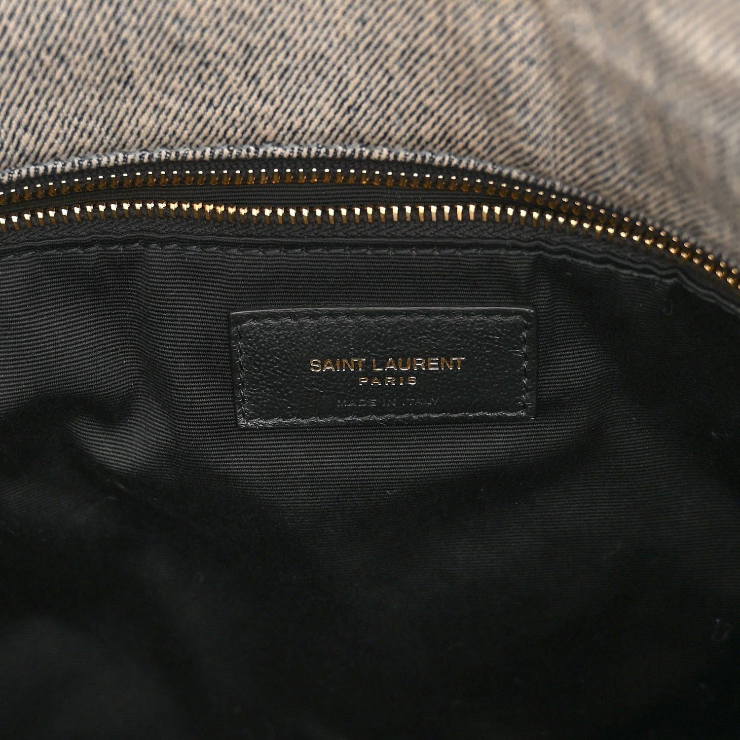 Saint Laurent Denim Quilted Medium Loulou Puffer Monogram Chain Satchel Azur 6 of 9