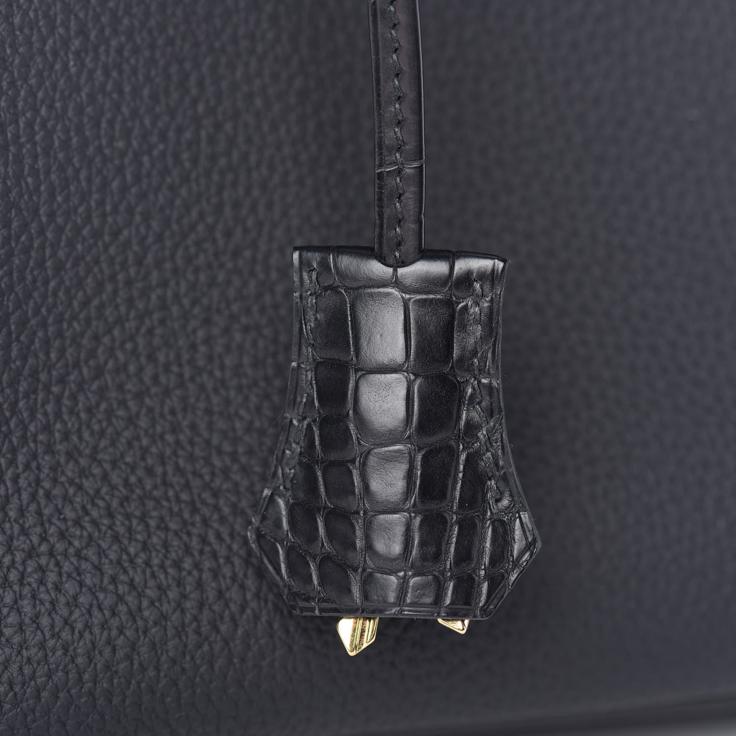Hermes Togo Matte Alligator Birkin Touch 25 Black 30 of 32