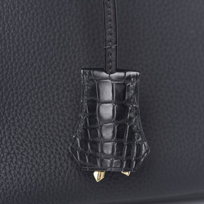 Hermes Togo Matte Alligator Birkin Touch 25 Black 30 of 32