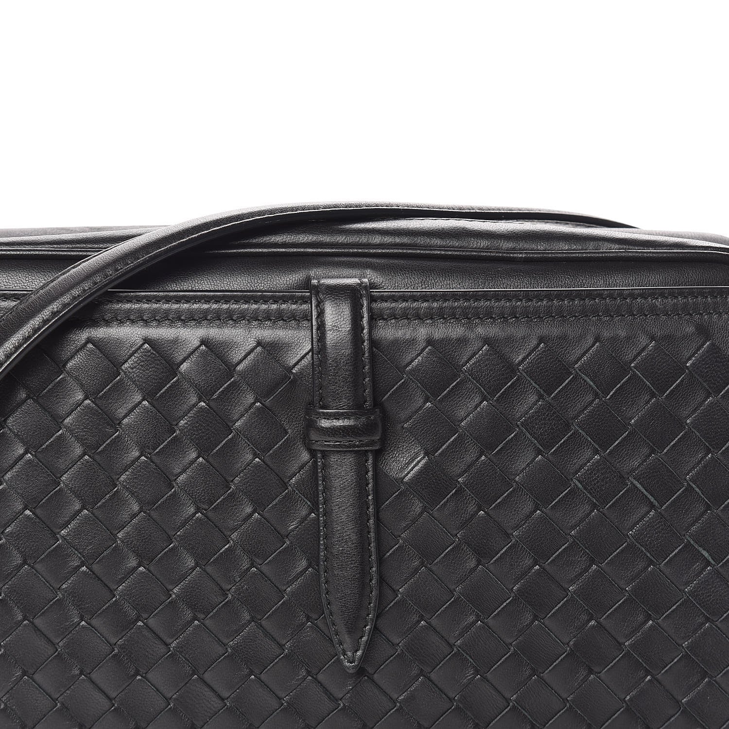 Bottega Veneta Nappa Intrecciato Medium Camera Shoulder Bag Black 9 of 11