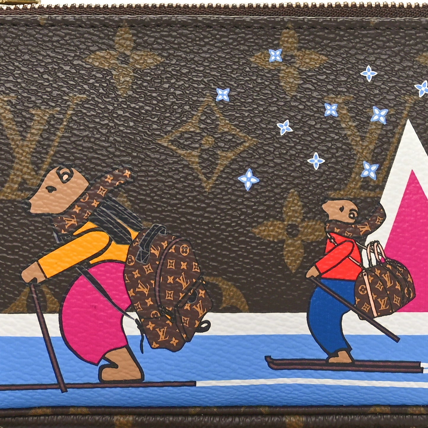 Monogram 2018 Christmas Animation Mini Bears Pochette Accessories