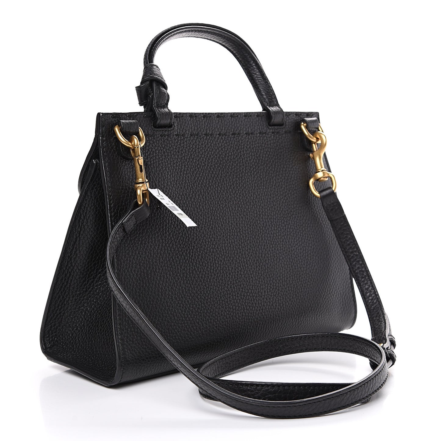 Calfskin Mini GG Marmont Top Handle Bag Black