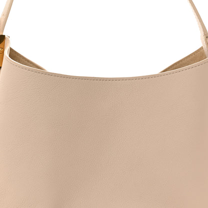Louis Vuitton LOUIS VUITTON Grained Calfskin Low Key Hobo MM Limestone 9 of 11