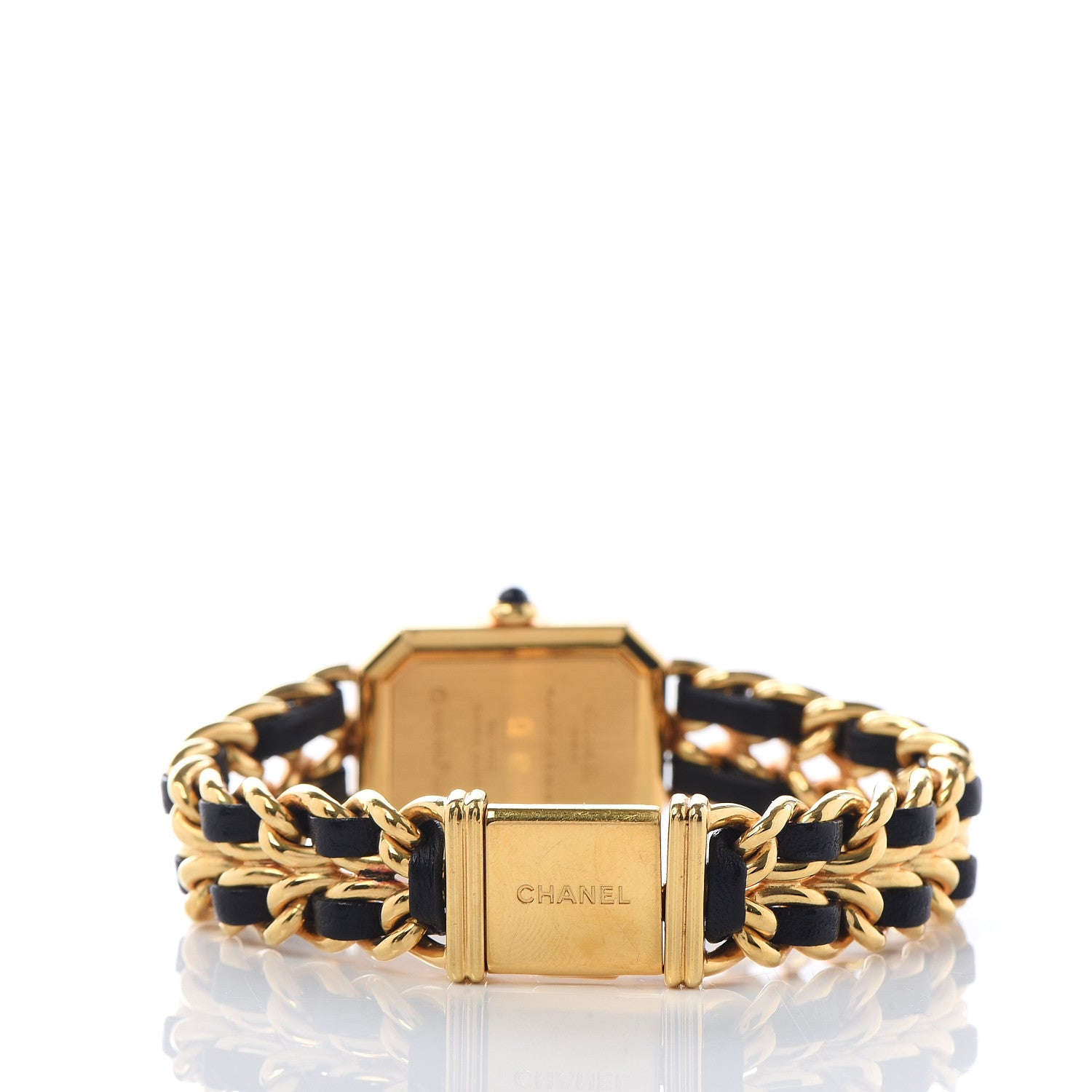 Chanel Stainless Steel Lambskin 20mm Chain Premiere Quartz Watch Gold L 4 of 6