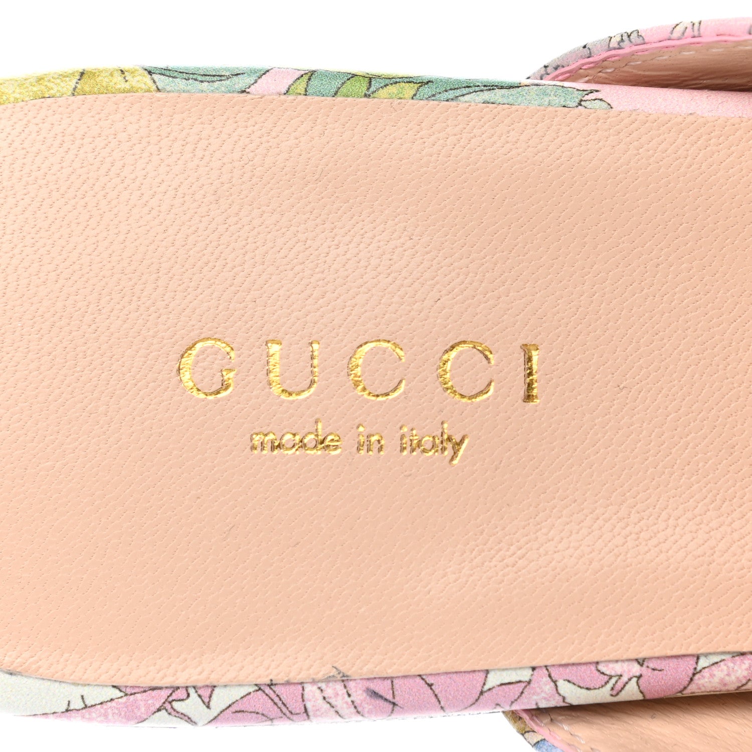 Gucci Calfskin Tiger Savanah Womens Princetown Slippers 37 Pink Green 6 of 8