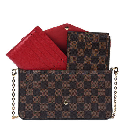 Louis Vuitton Damier Ebene Pochette Felicie Chain Wallet 4 of 4