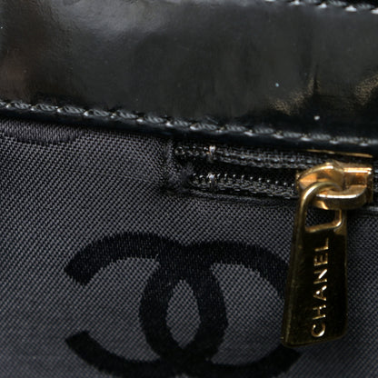 Chanel Patent Chocolate Bar CC Tote Black 17 of 23
