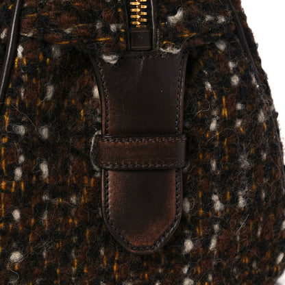 Prada Tessuto Tweed Vitello Bowling Bag Cacao Knicker 22 of 22