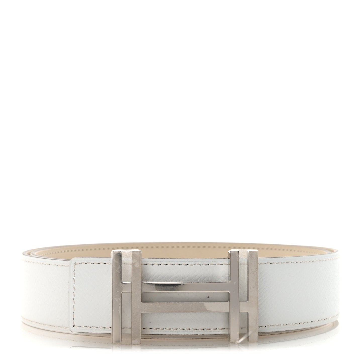 Swift Epsom 32mm Au Carre H Belt 90 36 Craie White