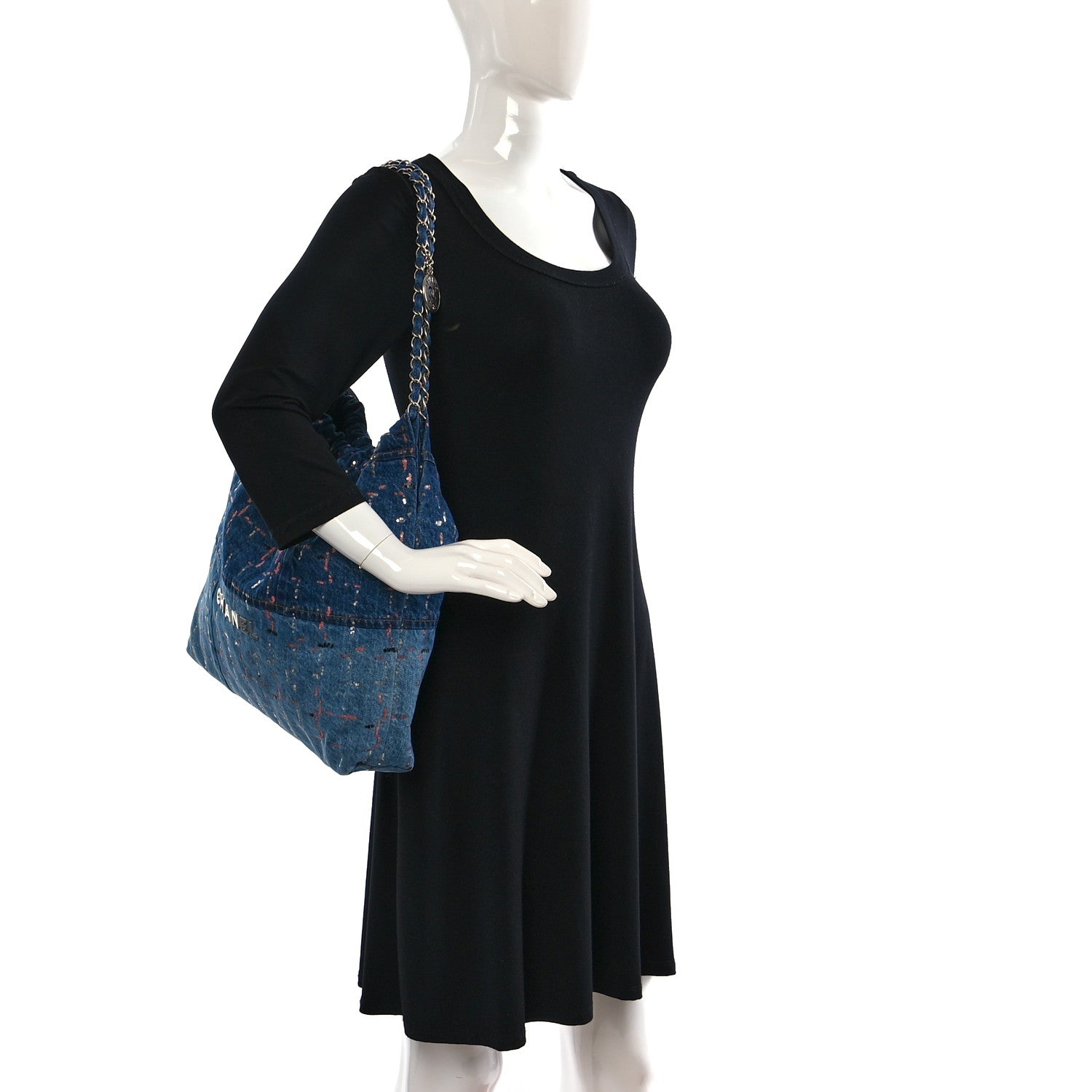 Chanel Denim Sequin Chanel 22 Blue 2 of 14