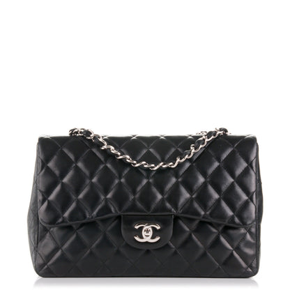 Chanel Lambskin Quilted Jumbo Single Flap Black 1 of 7