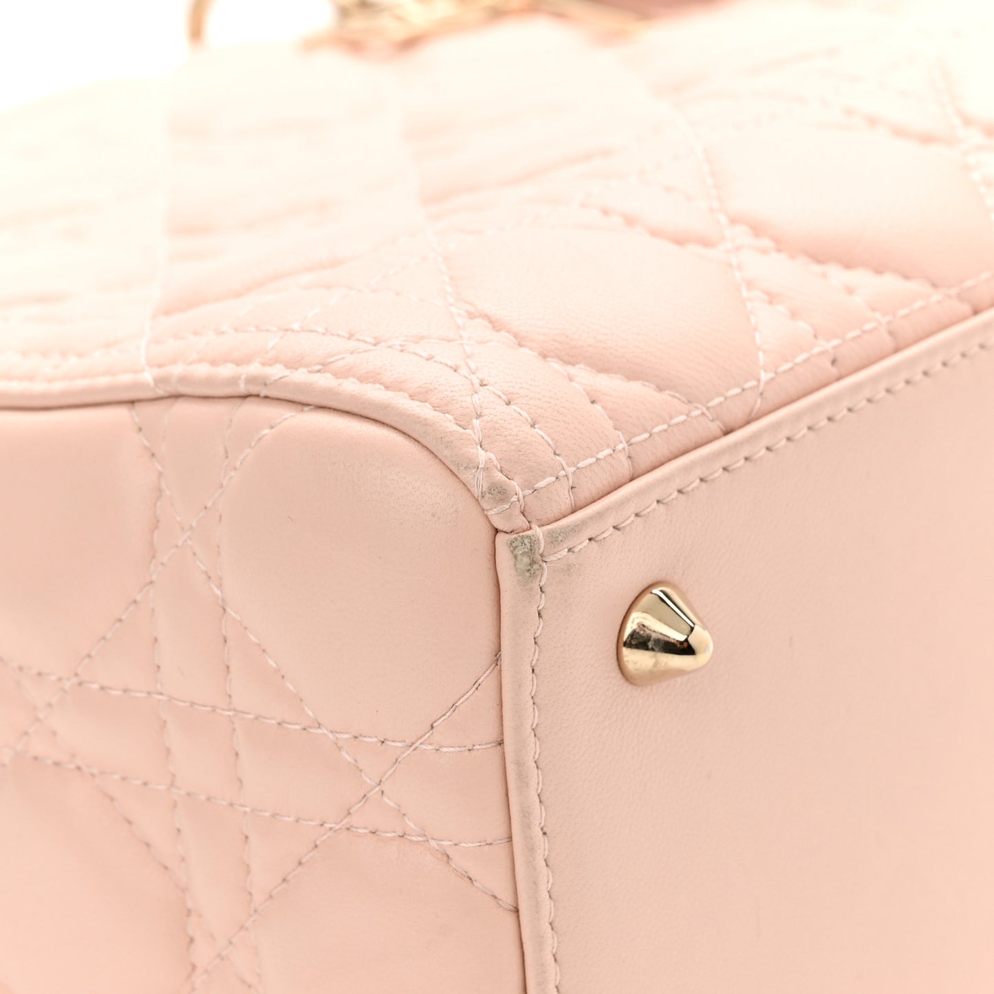 Lambskin Cannage Medium Lady Dior Light Pink