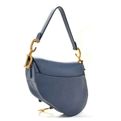Christian Dior Shiny Goatskin Saddle Bag Cloud Blue 3 of 10