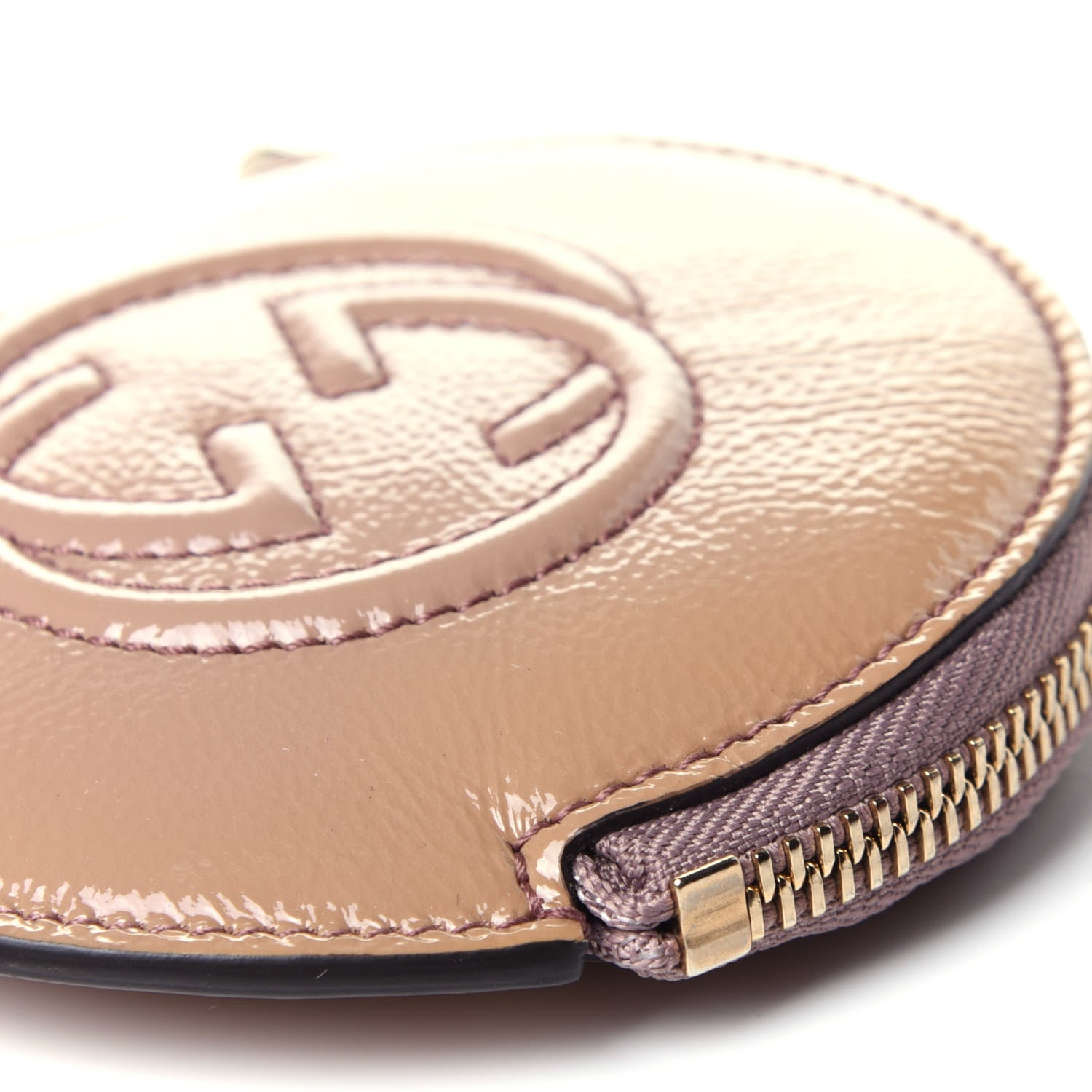 Gucci Patent Soho Round Coin Purse Dark Cipria 8 of 11