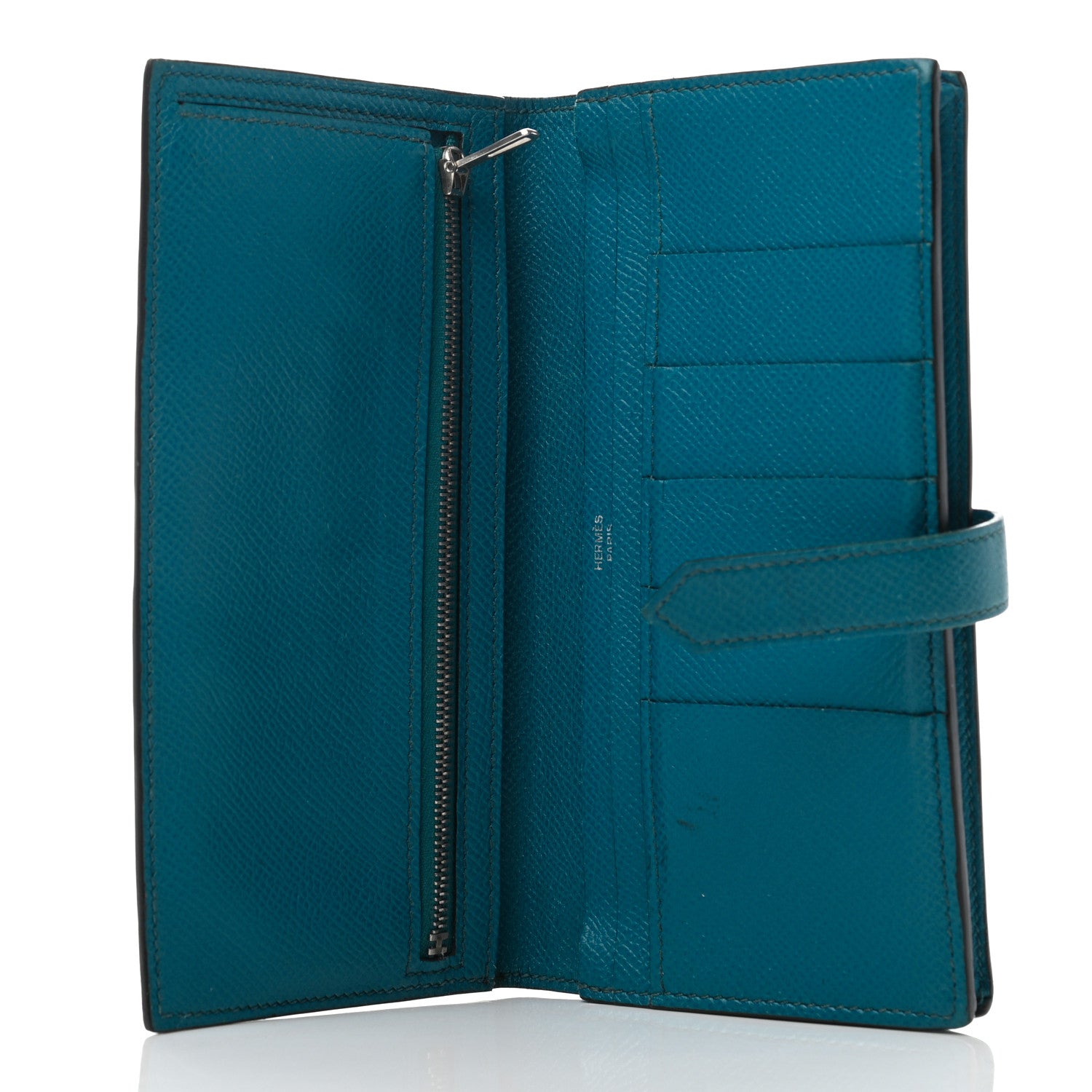 Hermes Epsom Bearn Gusset Wallet Bleu Izmir 5 of 6