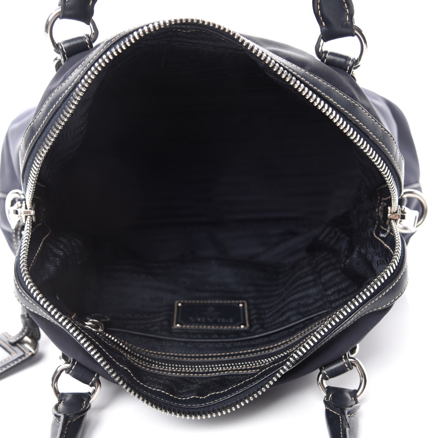 Prada Tessuto Nylon Soft Calf Tote 5 of 15