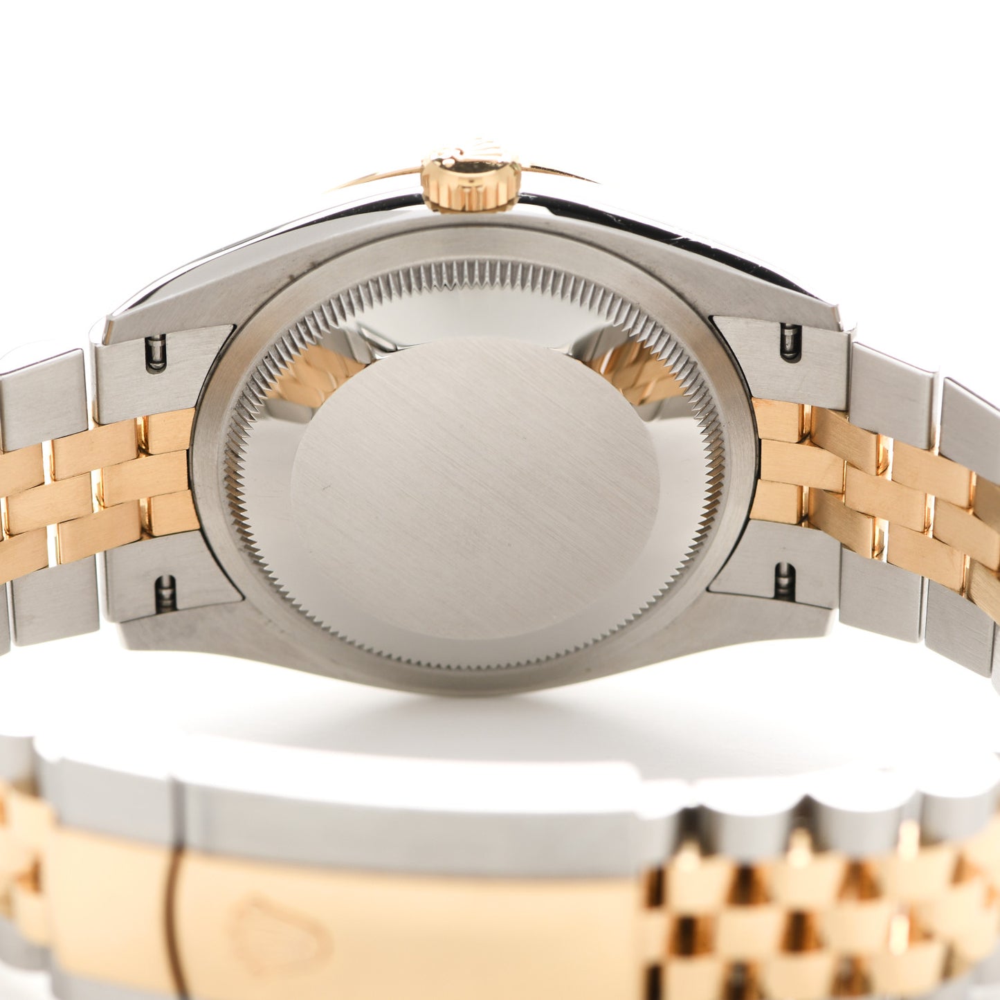 Stainless Steel 18K Yellow Gold 36mm Oyster Perpetual Wimbledon Datejust Watch Slate 126233