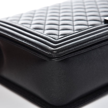 Chanel Caviar Quilted Large Boy Flap Black 10 of 12