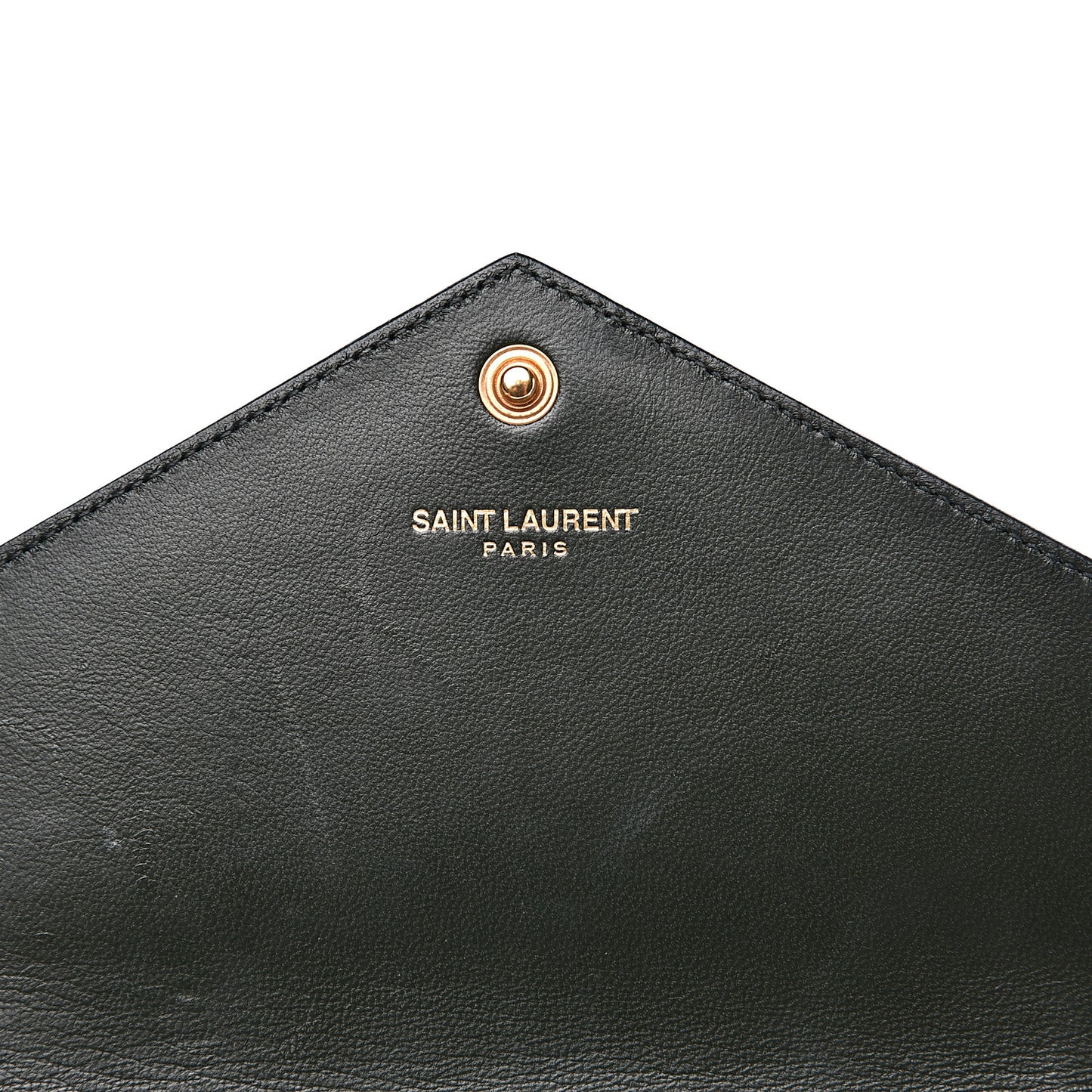 Snakeskin Monogram Envelope Chain Wallet Dark Green