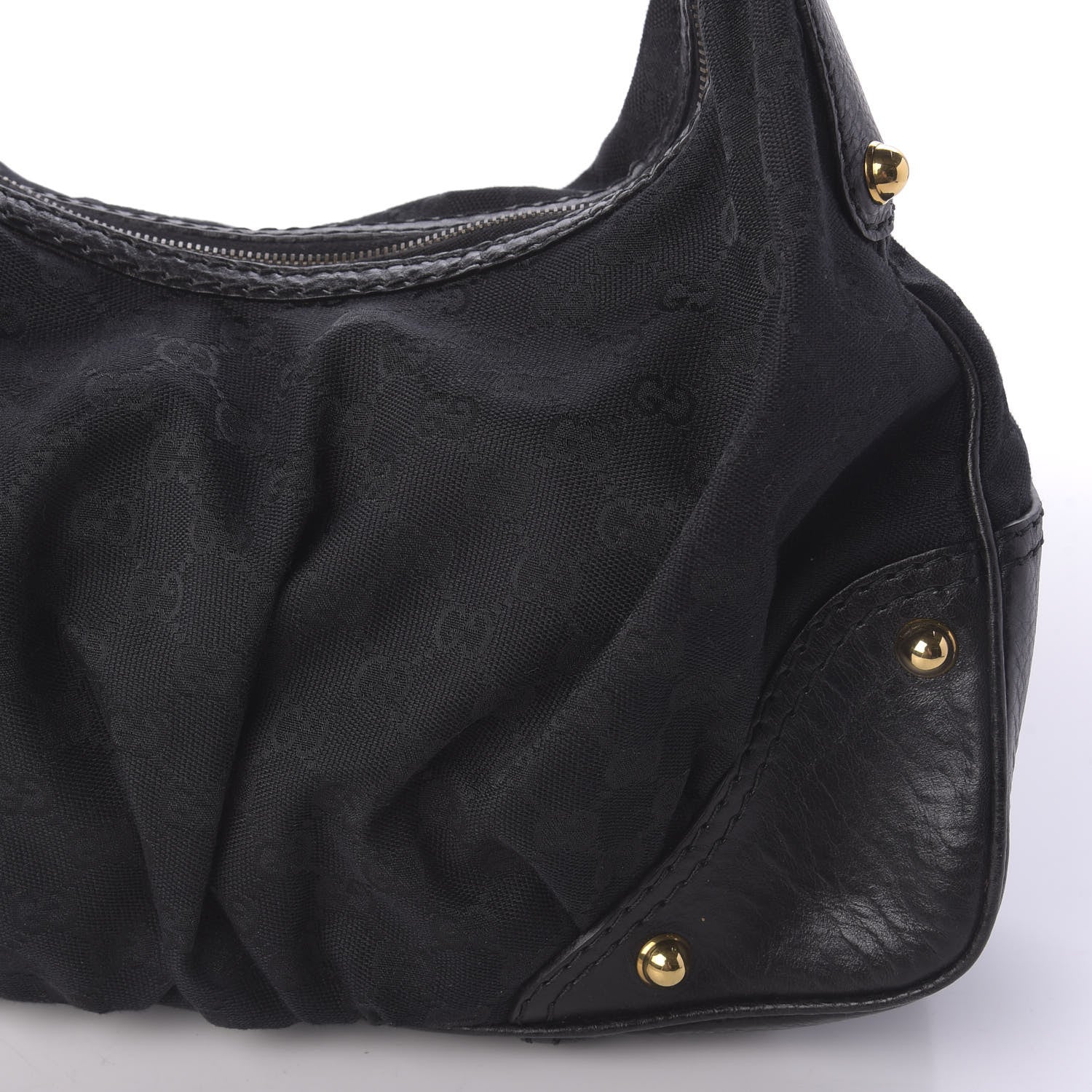 Gucci Monogram Medium Jockey Hobo Black 10 of 10