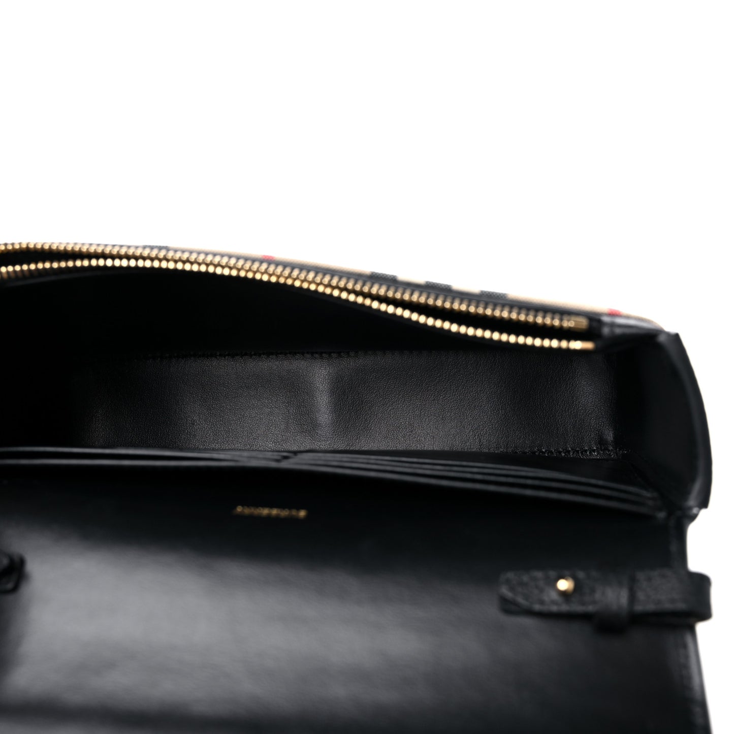 Grainy Calfskin Vintage Check Hampshire Crossbody Black