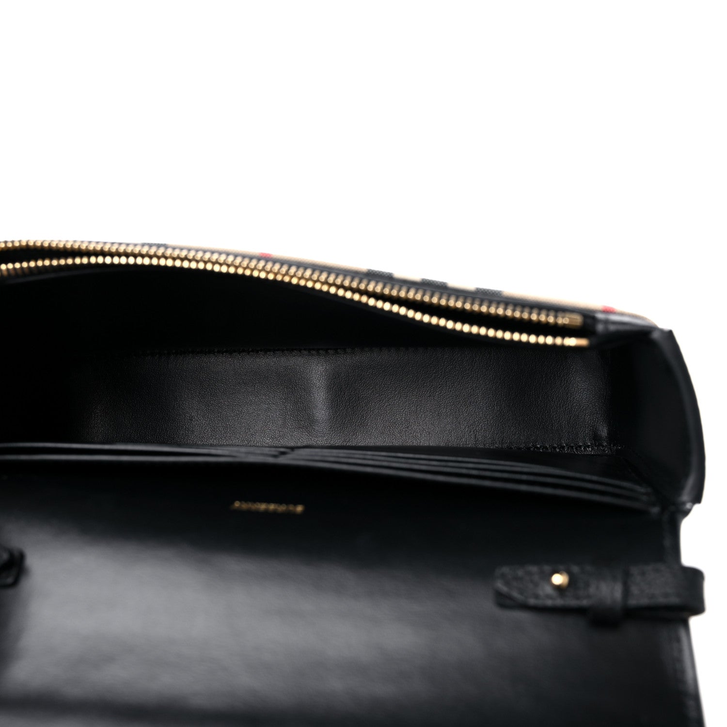 Burberry Grainy Calfskin Vintage Check Hampshire Crossbody Black 4 of 8
