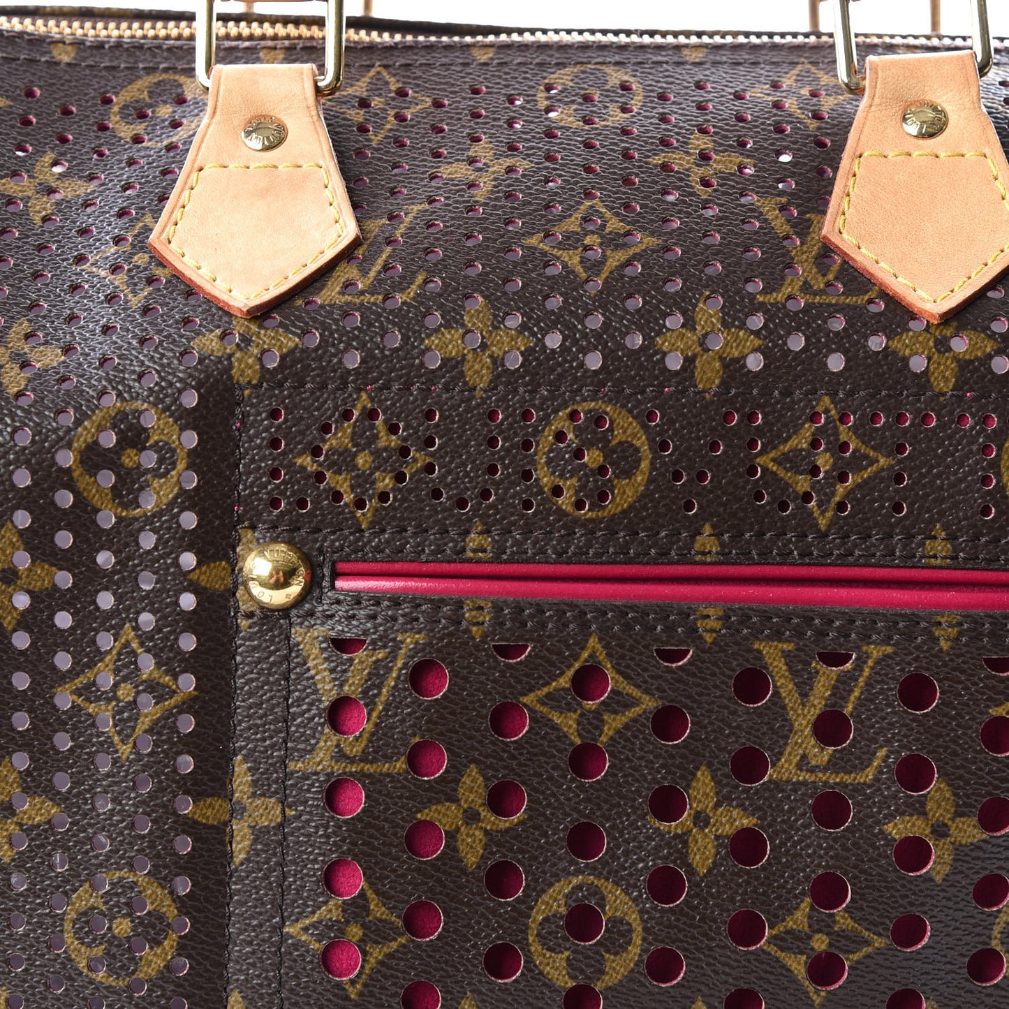 Monogram Perforated Speedy 30 Fuchsia