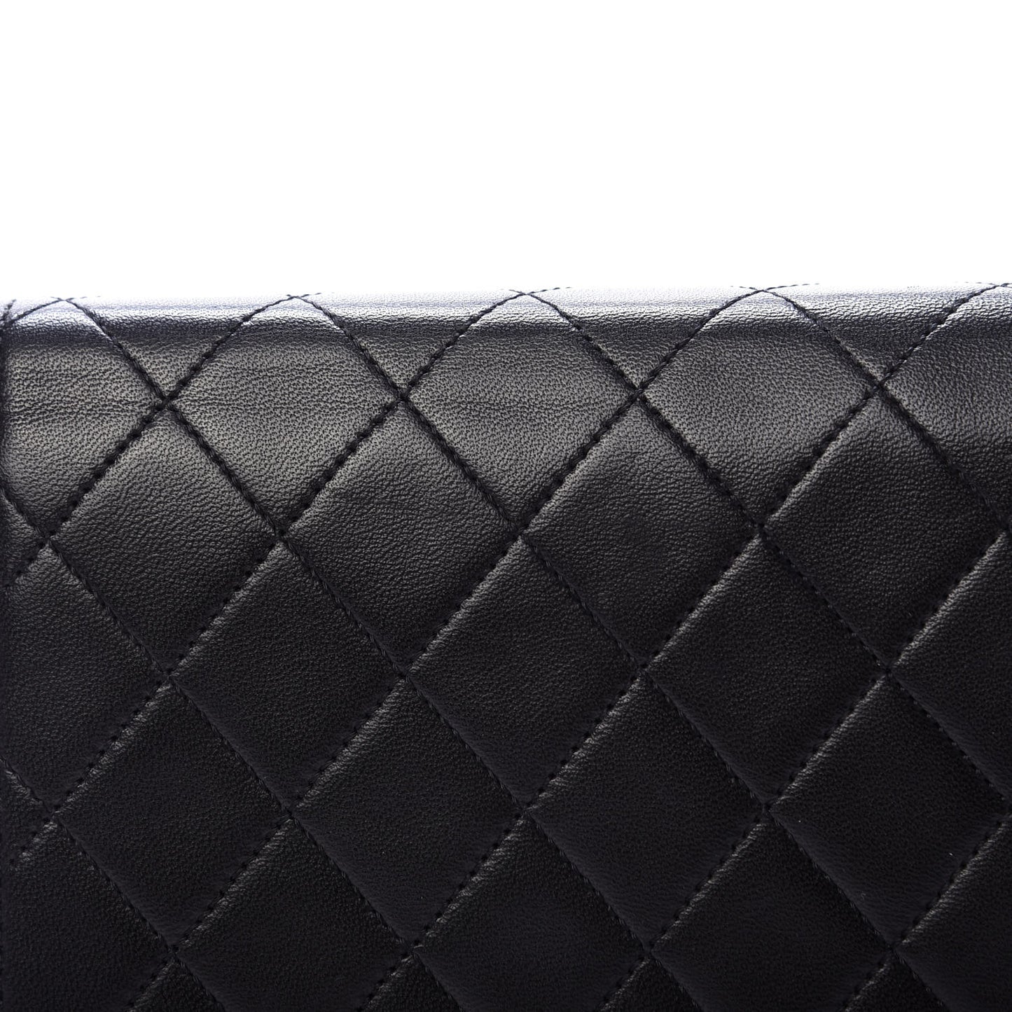Lambskin Quilted Small Single Flap Black