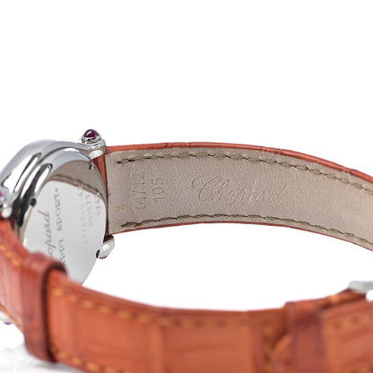 Chopard Stainless Steel Alligator 5 Diamond Pink Sapphire 26mm Happy Sport Quartz Watch 7 of 9