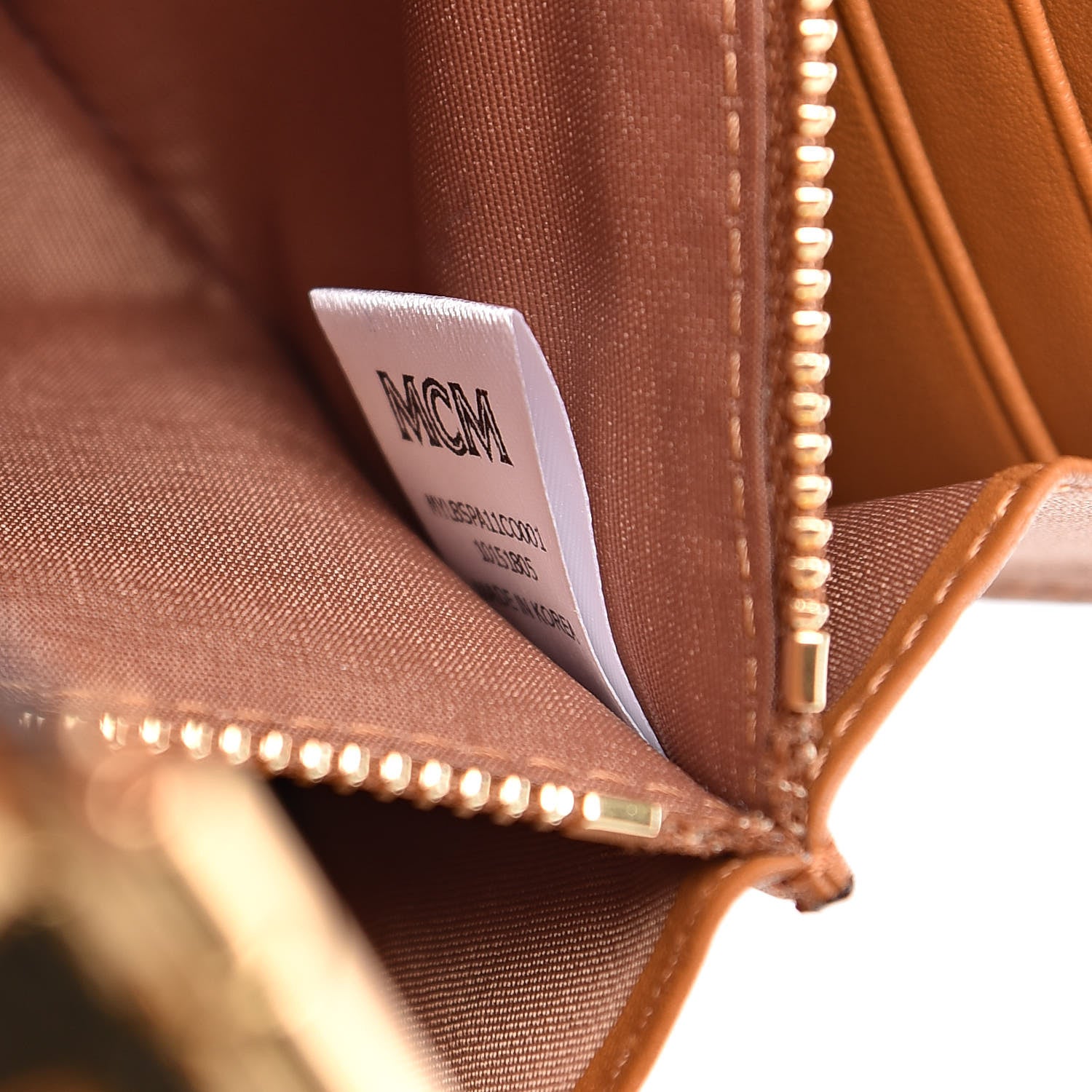 MCM Visetos Large Patricia Wallet On Chain Cognac 7 of 9