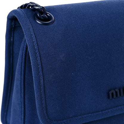 Miu Miu Hemp Canvas Crossbody Blue 6 of 11