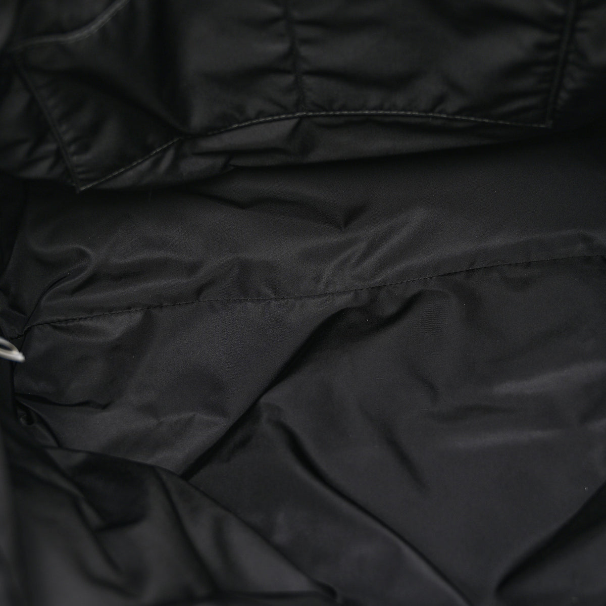 Re-Nylon Triangle Padded Logo Tote Black