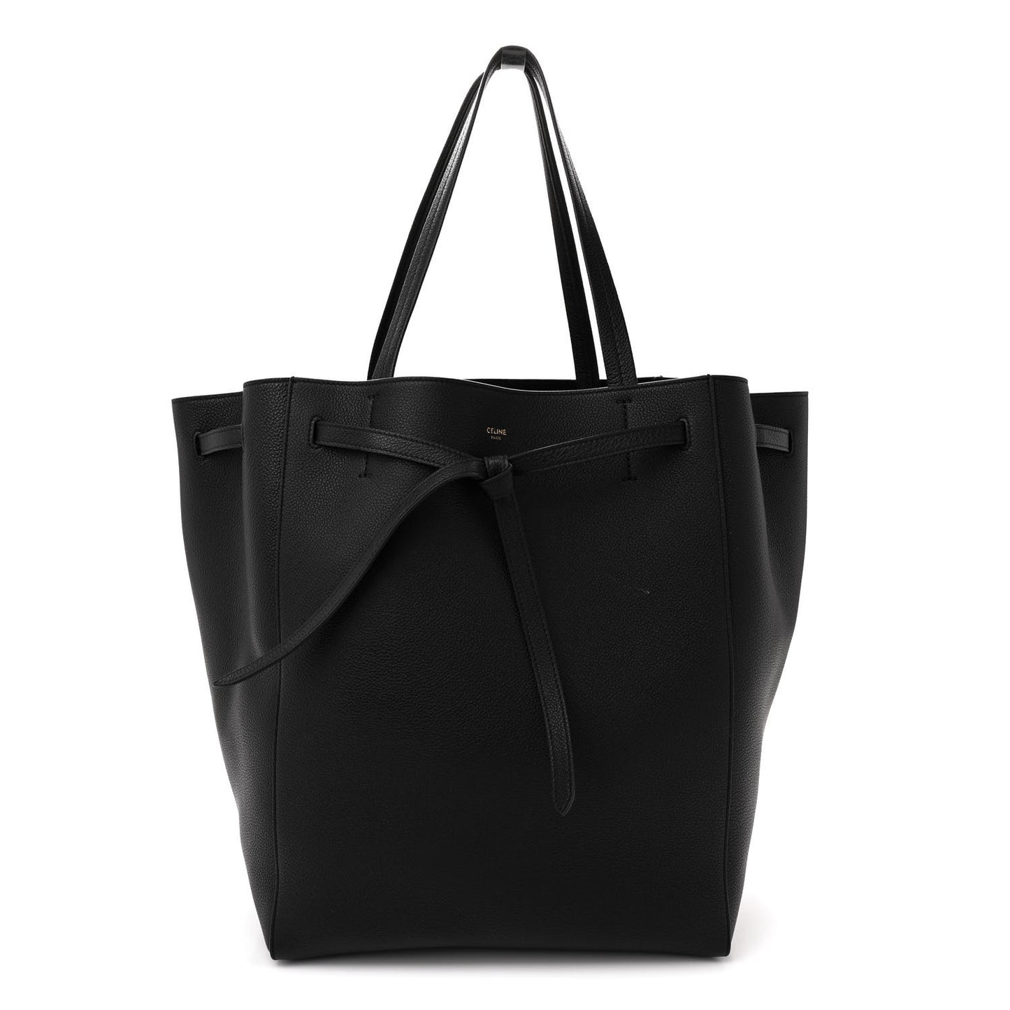 Soft Grained Calfskin Small Belt Cabas Phantom Black