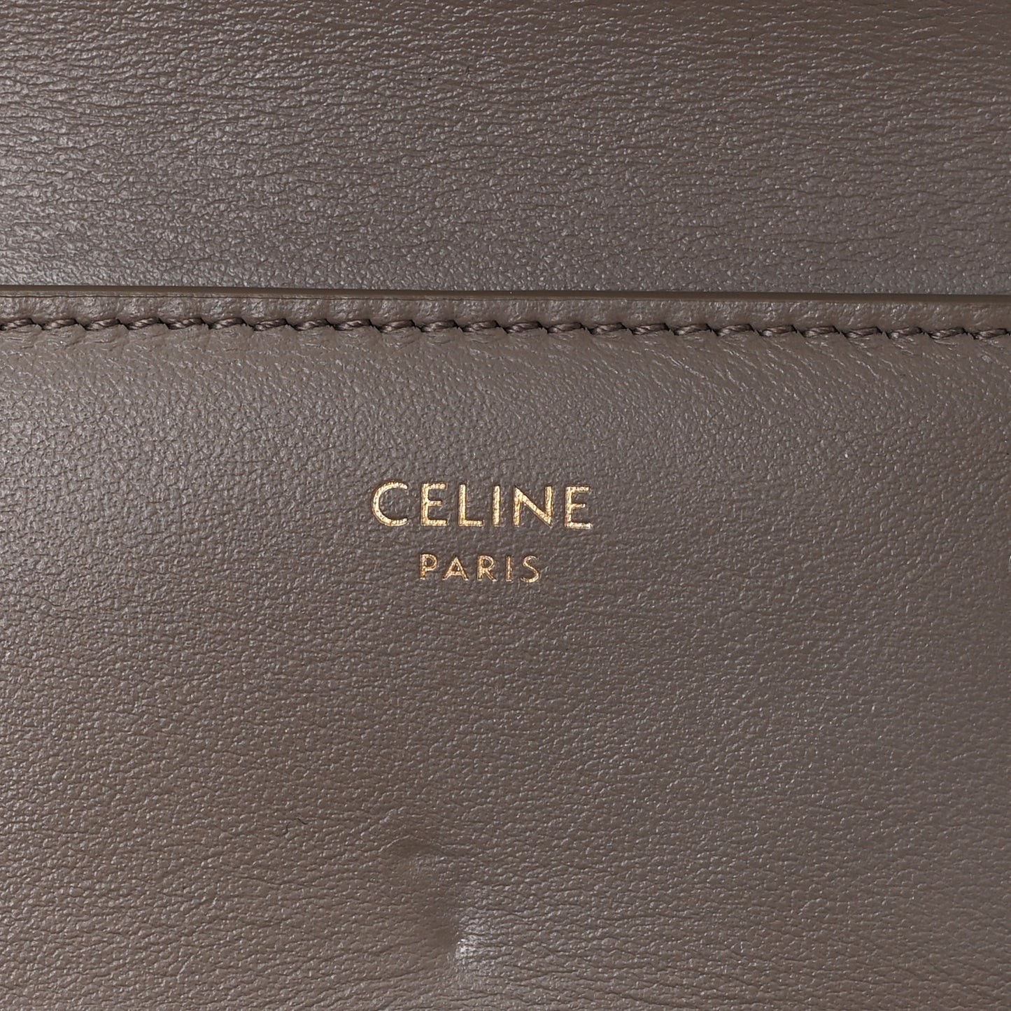 Calfskin Compact Triomphe Wallet With Coin Purse Pebble