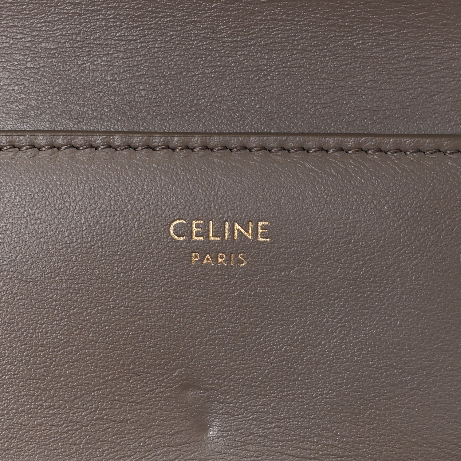 Celine Calfskin Compact Triomphe Wallet With Coin Purse Pebble 6 of 8