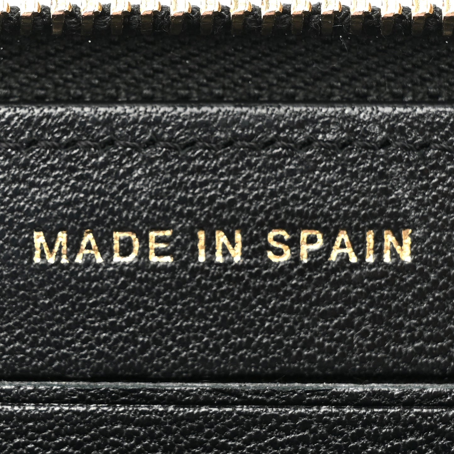 Sheepskin Quilted Mademoiselle Vintage Zip Around Wallet Black