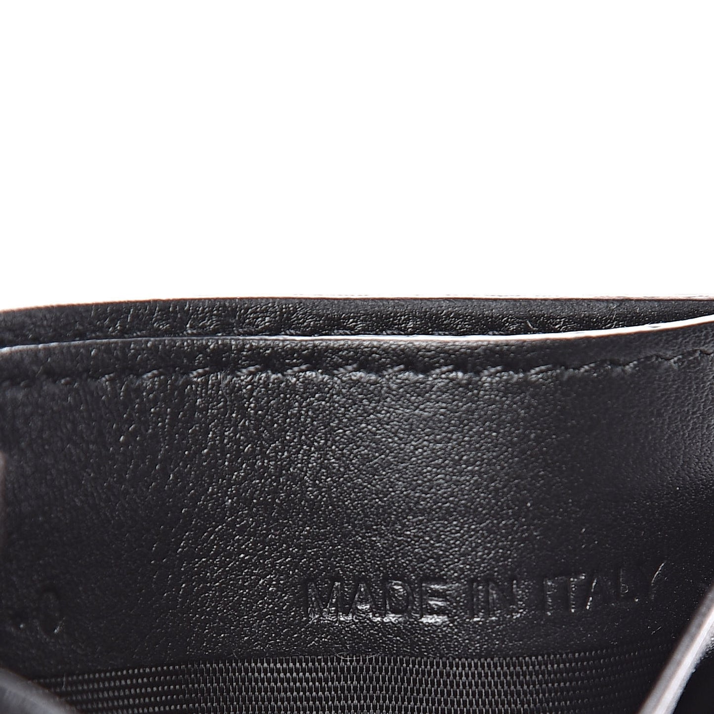 Calfskin Go Logo Card Holder Black