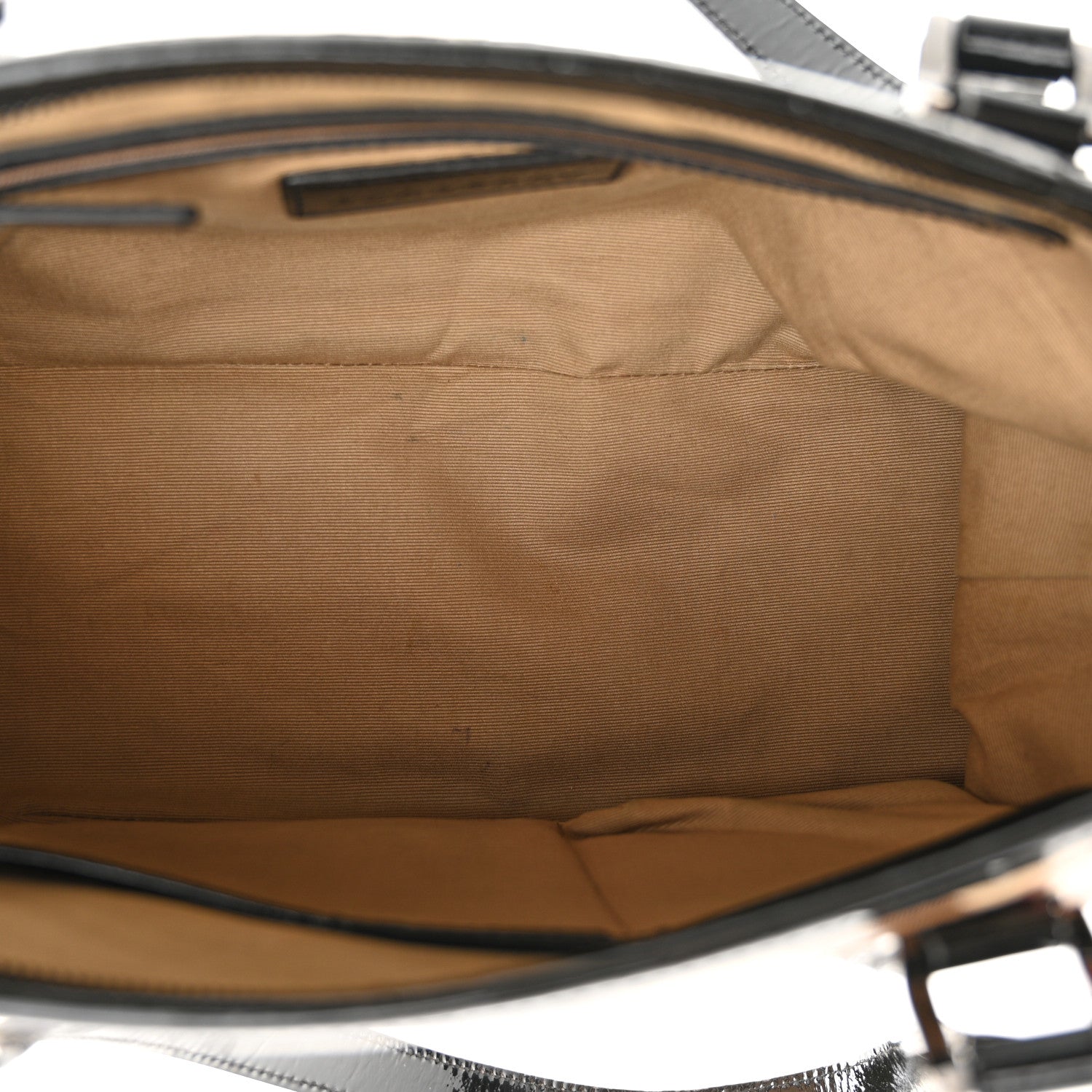 Burberry Patent Trim Nova Check Shopper Tote Black 5 of 17