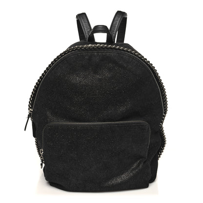 Stella McCartney Shaggy Deer Mini Falabella Backpack Black 1 of 9