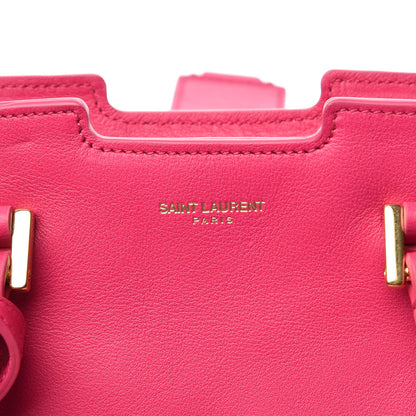 Saint Laurent Calfskin Small Monogram Cabas Fuchsia 6 of 9