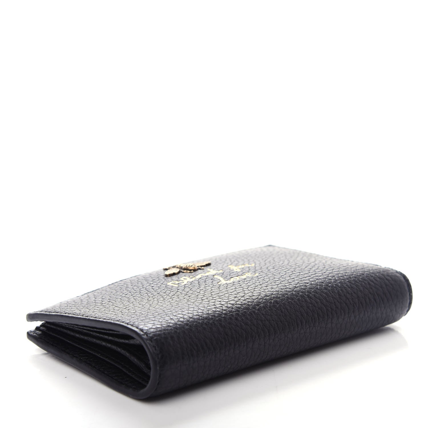 Gucci Calfskin Cellarius Blind For Bi-Fold Wallet Black 4 of 7
