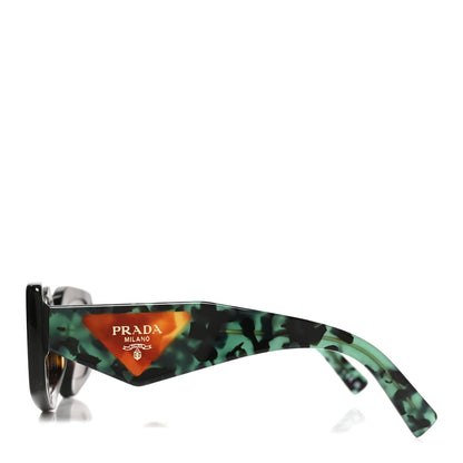 Prada Acetate Square Sunglasses SPR 15Y Tortoise Green 4 of 7