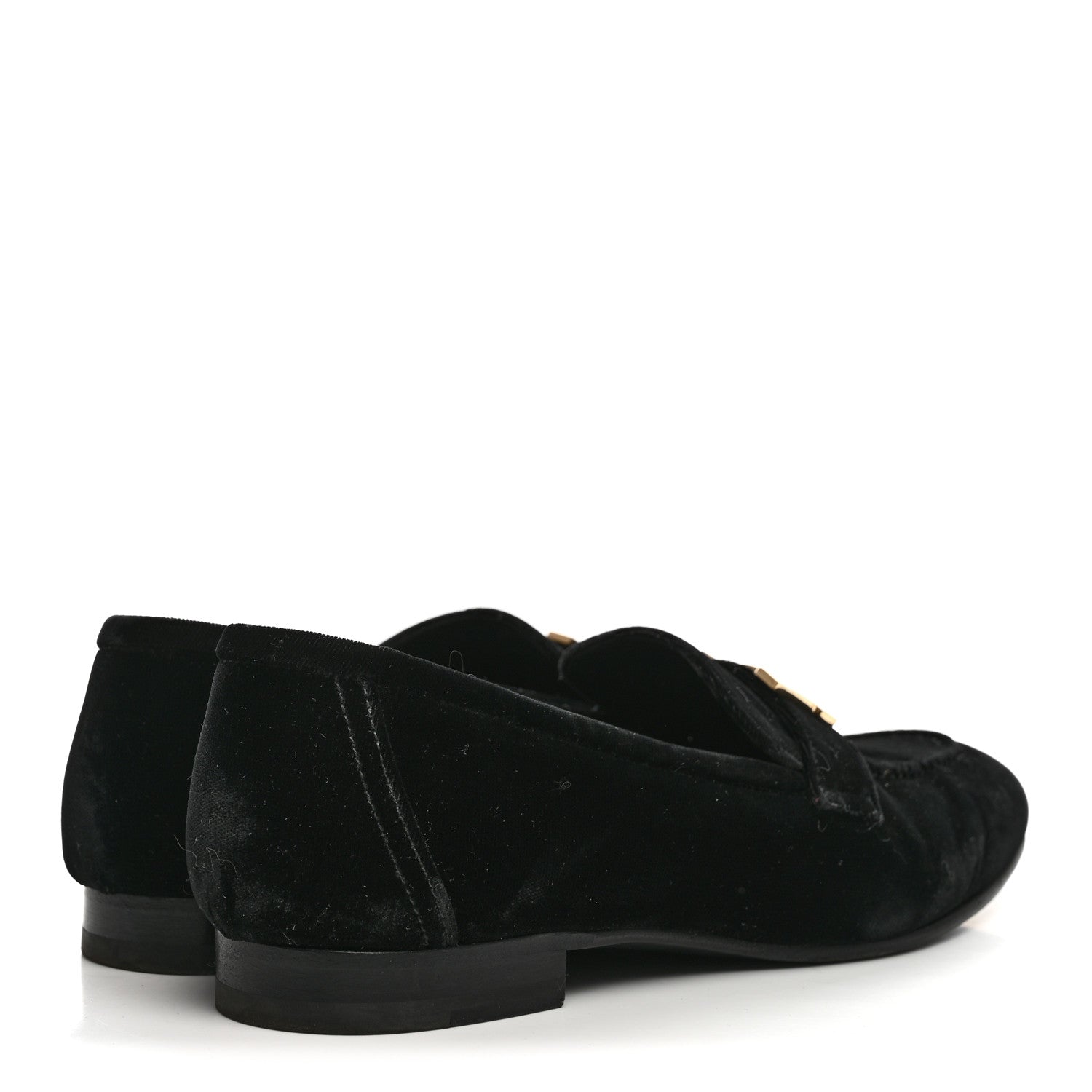 Hermes Velvet Womens Paris Loafers 41 Black 5 of 10