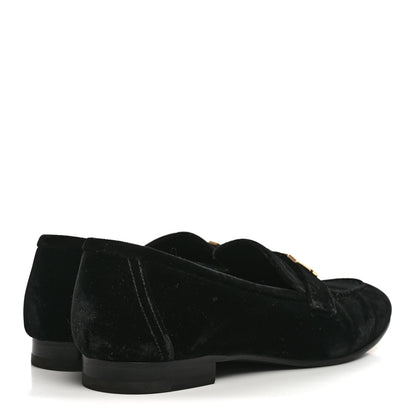 Hermes Velvet Womens Paris Loafers 41 Black 5 of 10